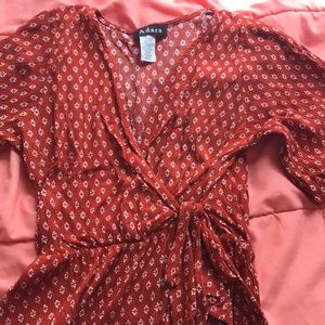 Girls wrap top with side tie